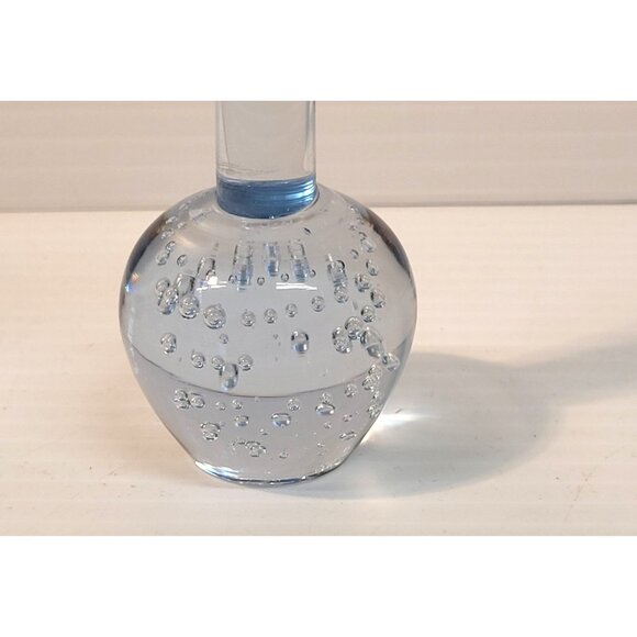 Holmegaard Bud Vases Denmark Set 3 Blown Glass Controlled Air Bubbles Single - Picture 8 of 10